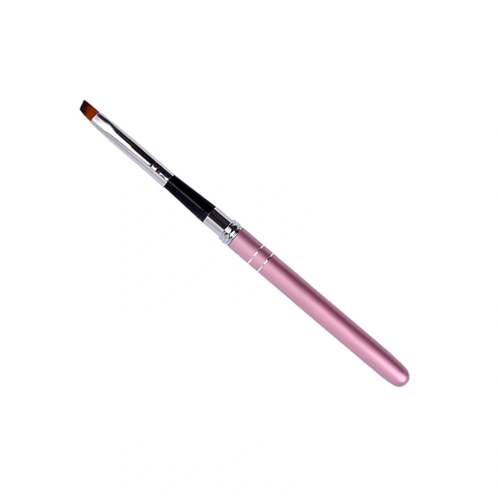 Professional Nail Art Set Liner Pens UV Gel Painting Nail Brush Pen Striping Brushes Striper Pen Mental Handle for Short Strokes Details Elongated Lines(Pink)