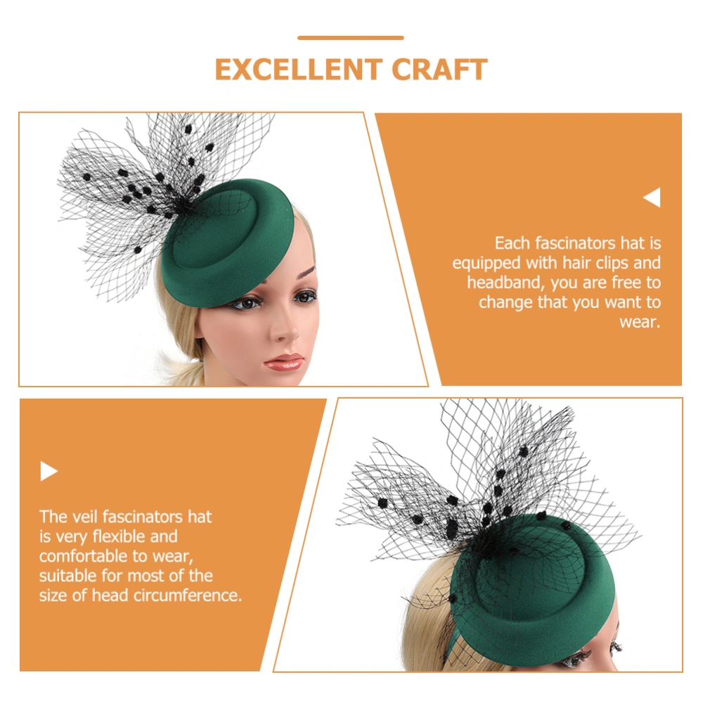 Women Fascinators Hat Hair Clip Headband Mesh Headband Tea Party Hat For Women