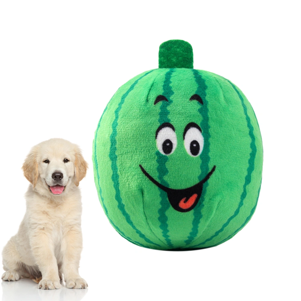 3pcs Cartoon Plush Toy Funny Educational Playing Doll Creative Pet Training Toy Watermelon Sound Toy