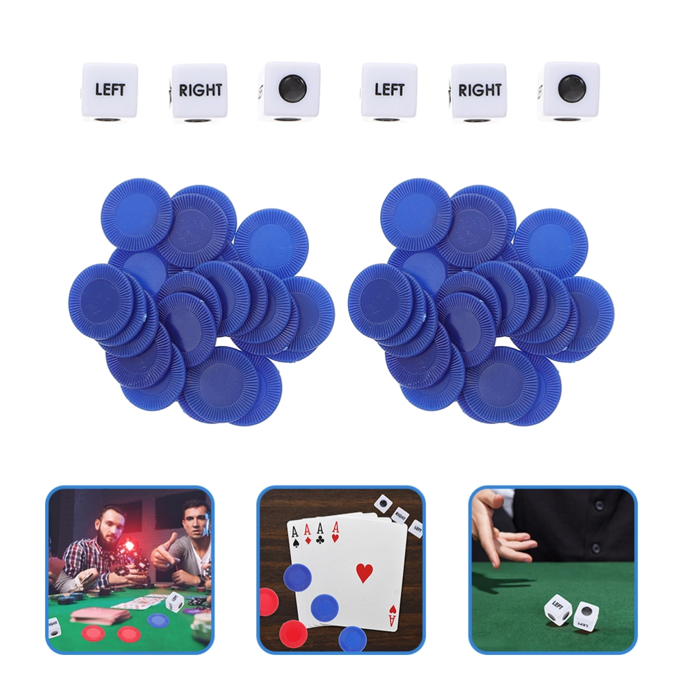 2 Sets Left Right and Center Dice Game Toy Chips Games Funny Cool Gadgets for Teens