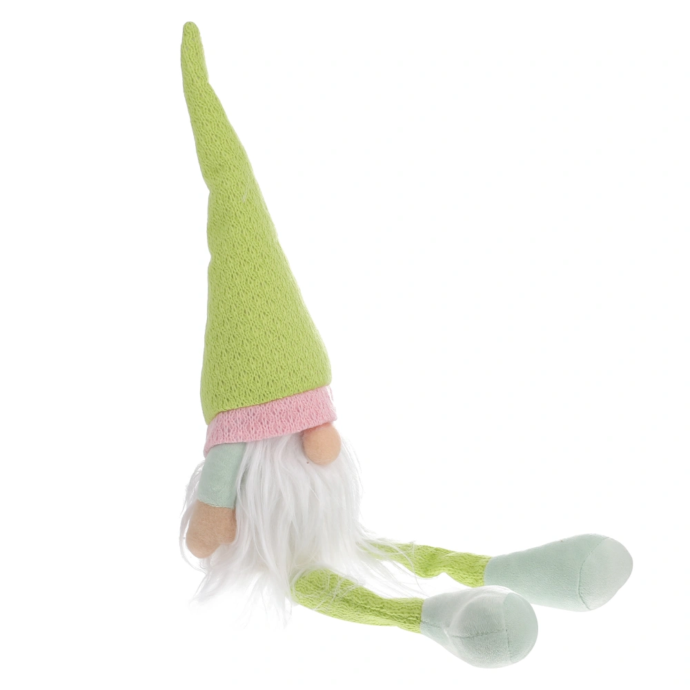 1pc Spring Gnome Doll Ornament Hanging Leg Gnome Doll Creative Gnome Doll