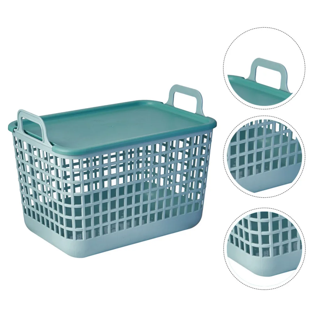 1 Set of Multipurpose Basket Rectangular Sundries Basket Closet Basket (Green)