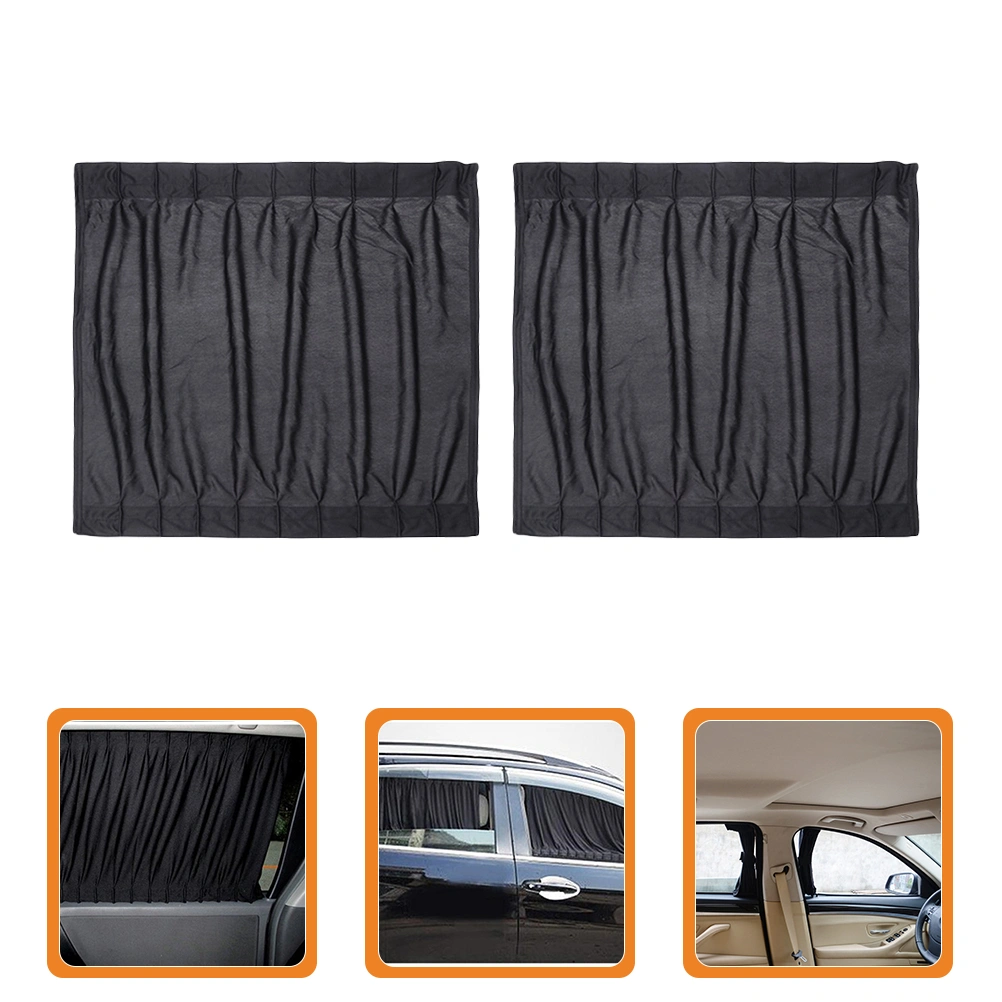 2pcs Car Side Window Sun Shades Car Privacy Protection Covers Blinds Curtains