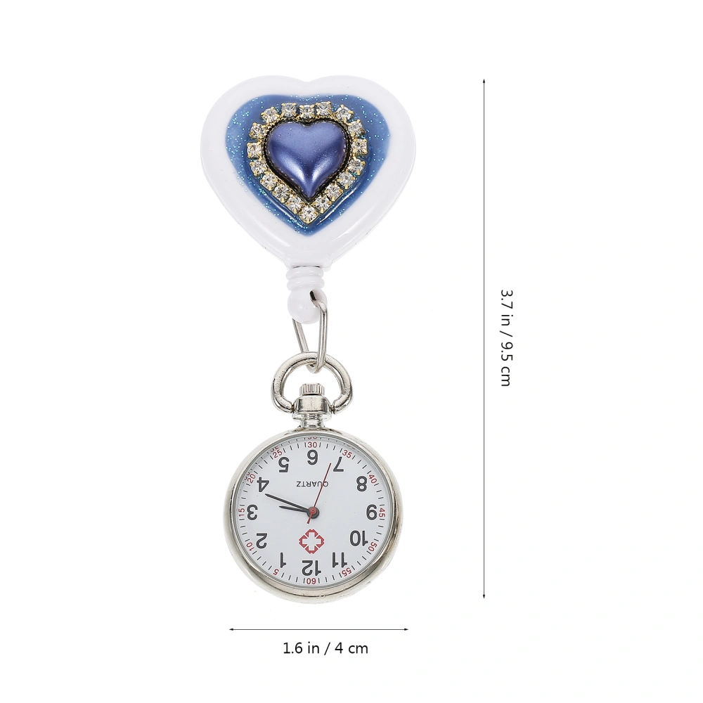 2 Pcs Nurses Watch Delicate Heart Design Watch Girls Pocket Watch Alloy Watch