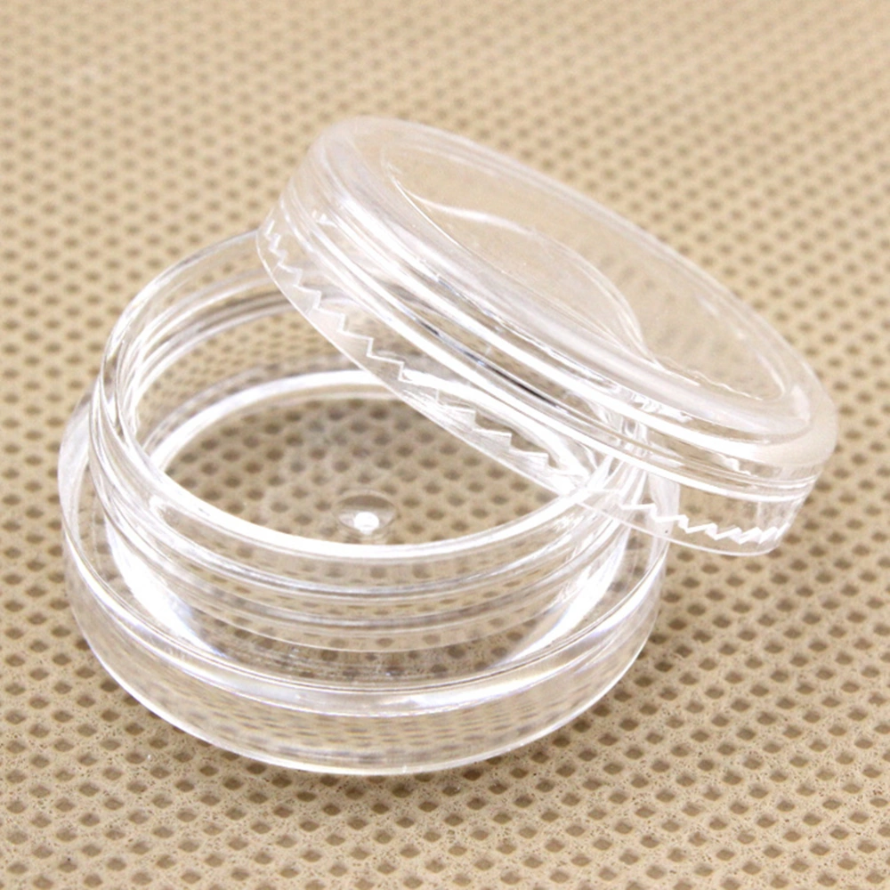 3-Piece Transparent 12 Grids Round Jars Storage Box Organizers Containers for Handmade DIY Making Clear Beads Jewelry Storage Box