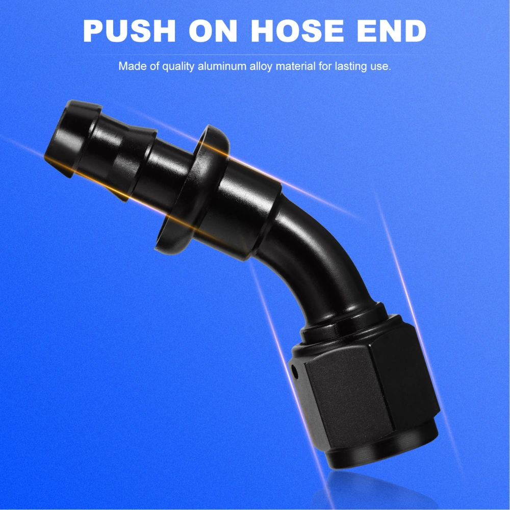 AN6 Push On Hose End 45 Degree Swivel Push on Hose Fitting for Fuel Injection