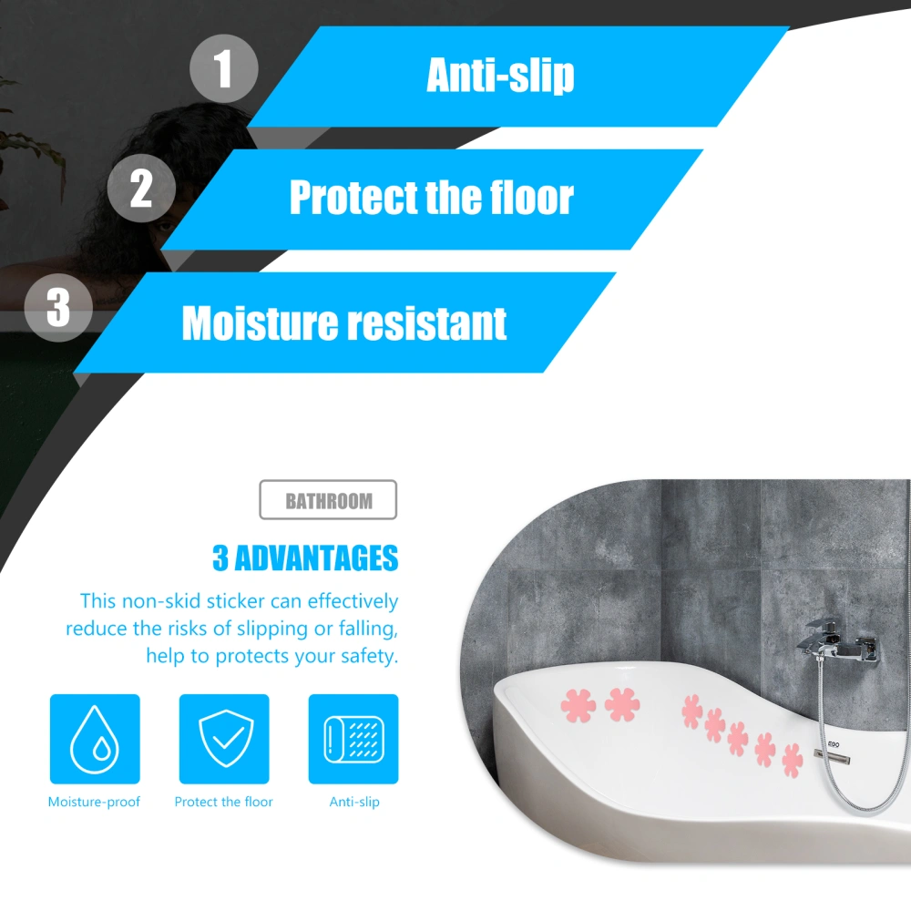 1 Set snowflake Nonslip Bathtub Stickers Anti-slip Adhesive Stickers Bathroom Stickers with Scraper