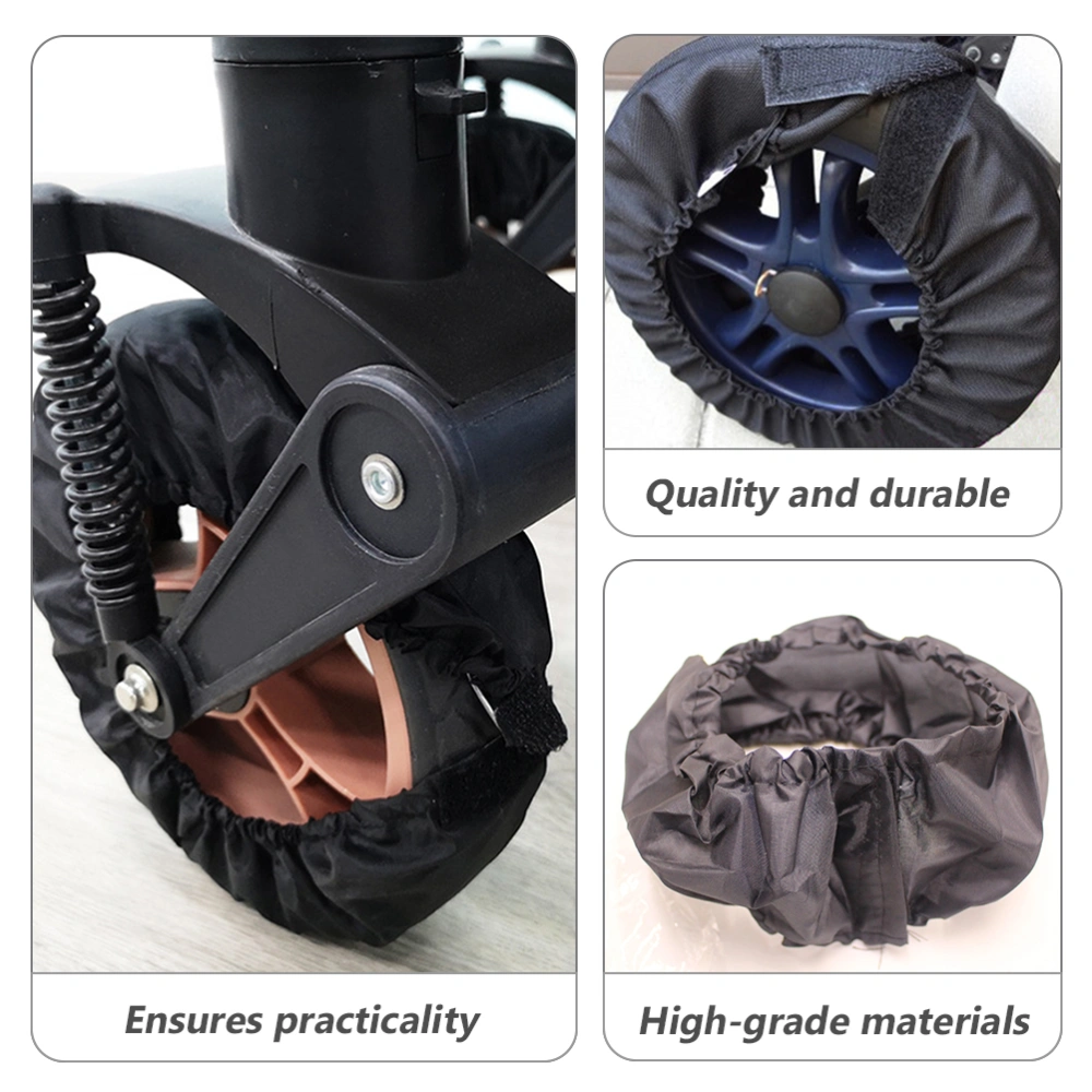 2 PCS Stroller Wheel Cover Portable Wheelchair Protector Cover Protector Supply