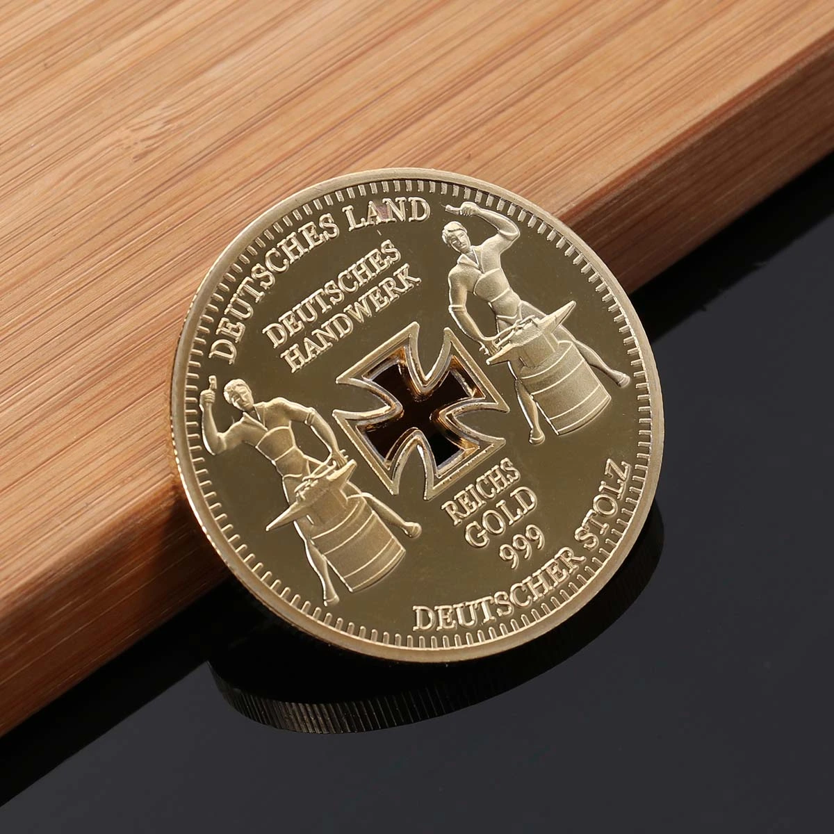 German Imperial Bank Gold-plated Commemorative Coins Germany Cross Eagle Challenges Coin Collectibles