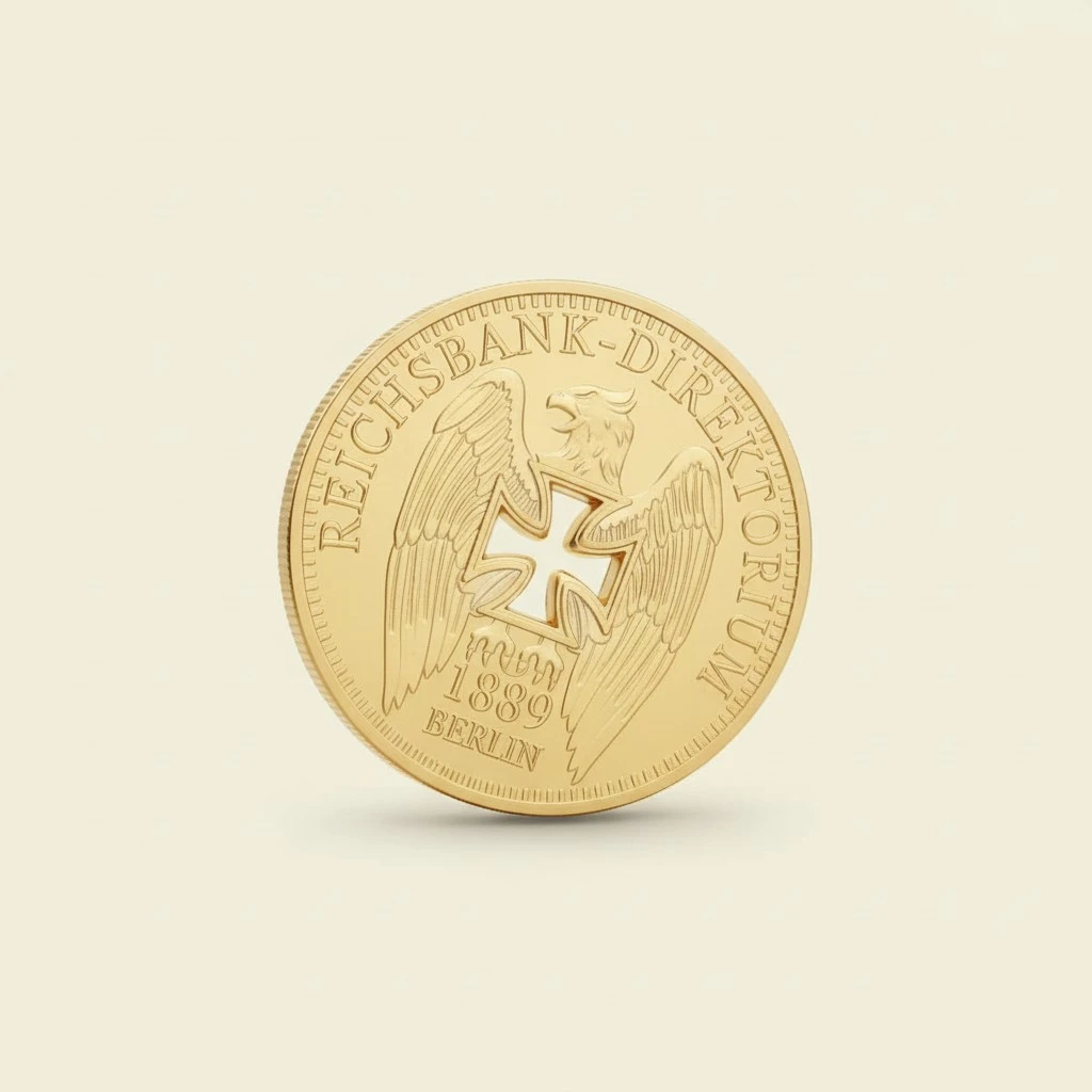 German Imperial Bank Gold-plated Commemorative Coins Germany Cross Eagle Challenges Coin Collectibles