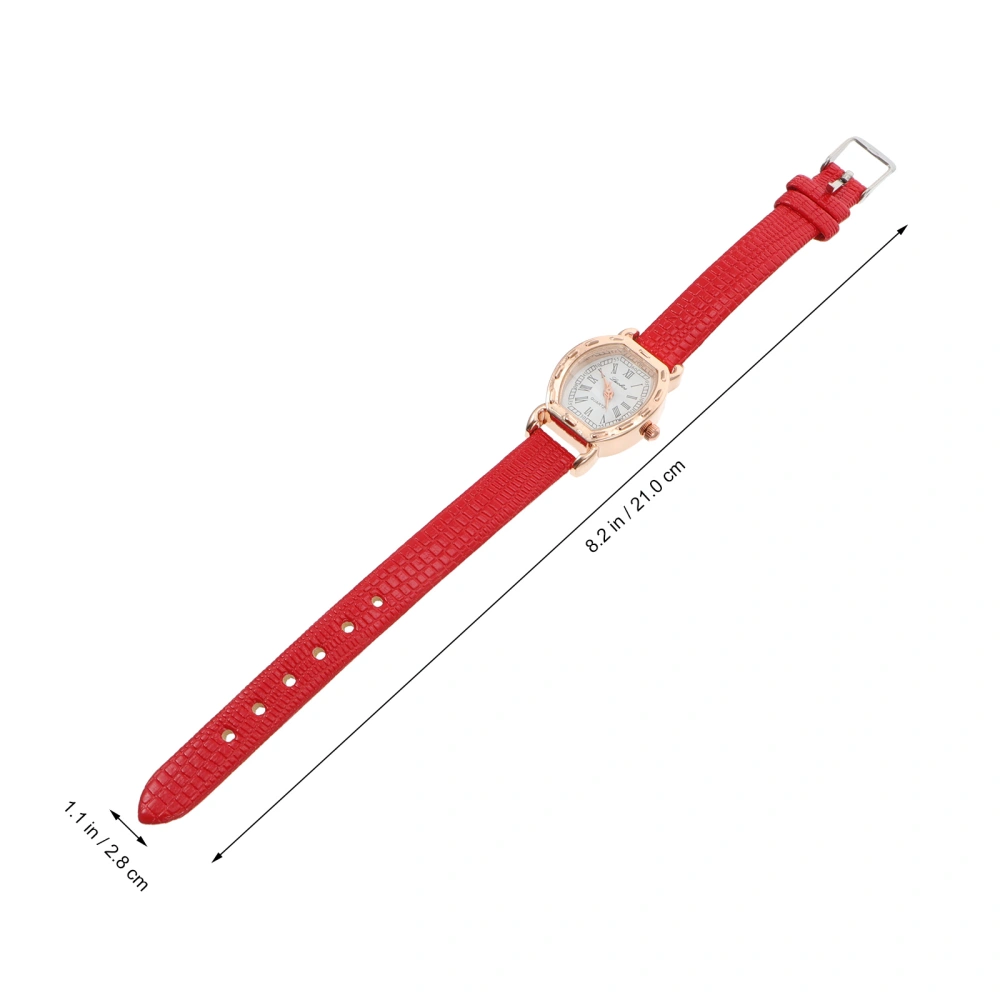 Lady Quartz Watch Fashion Wrist Watch with Strap Retro Girl Women Watch