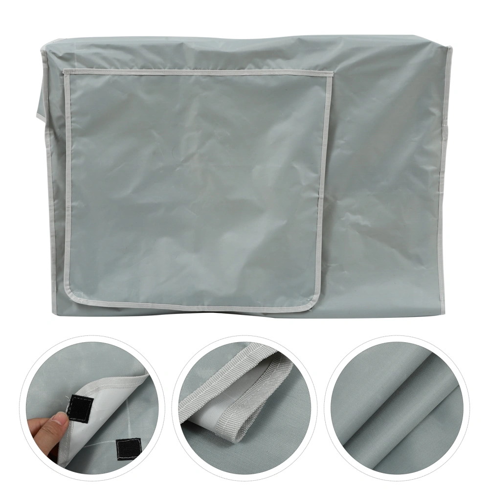 Outdoor Air Conditioner Unit Cover Sun Dust Protection Cover Fabric Shield(Light Grey)