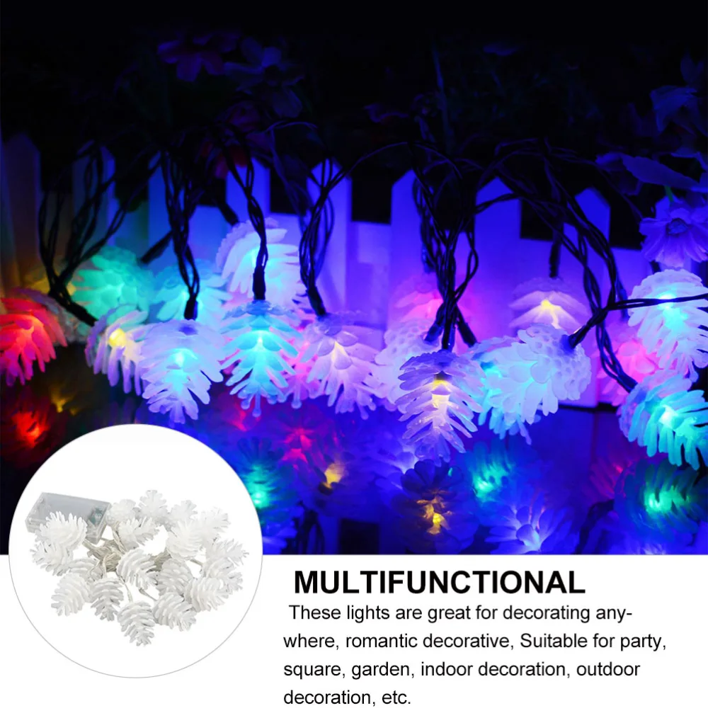 Xmas Creative Pine Cones Shape String Light Lovely String Light without Battery