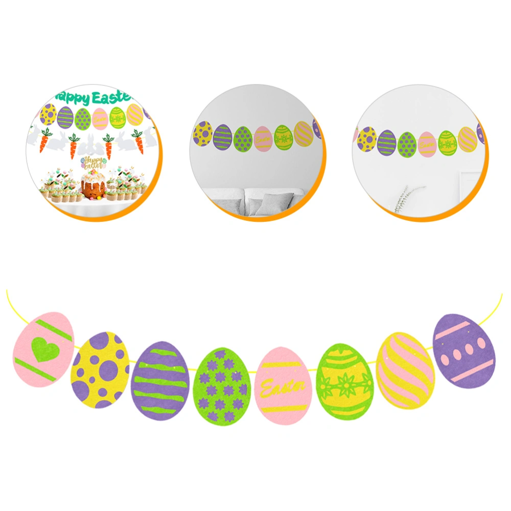 1 Set Easter Theme Banner Easter Party Bunting Decor Party Decoration Flag