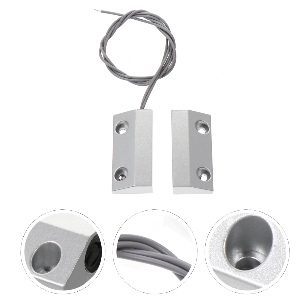 1 Set Wired Zinc Alloy Roller Shutter Gate Door Magnetic Switch Alarm Sensor