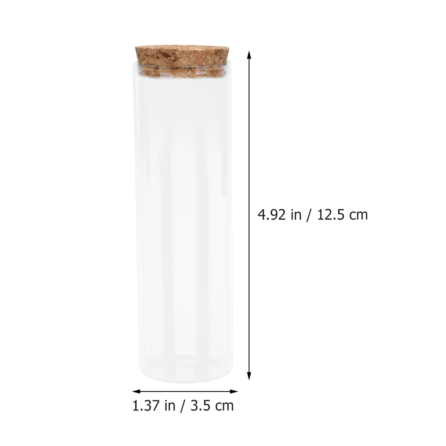 6Pcs Transparent Glass Bottle with High Borosilicate Cork Test Tube Bottle