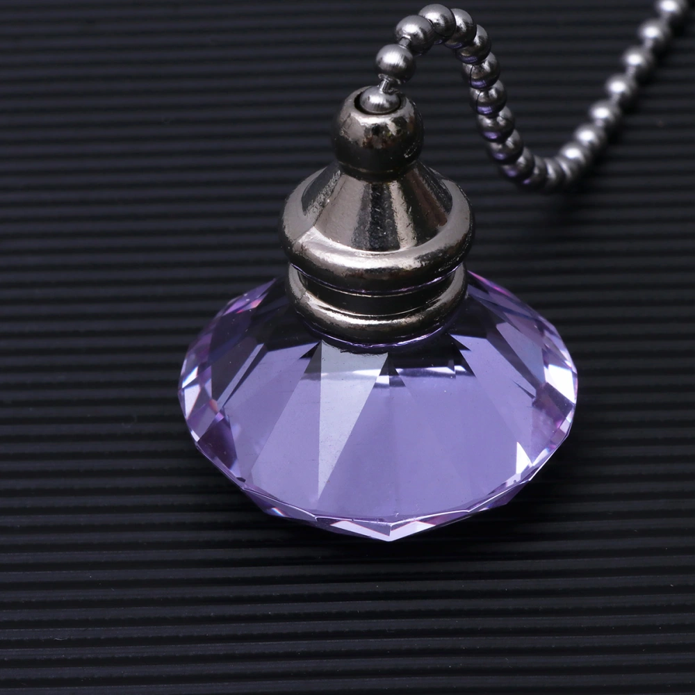 2pcs Delicate Fan Switch Crystal Diamond Hanging Pendant Christmas Tree Pendant Diamond Fan Pendant Purple