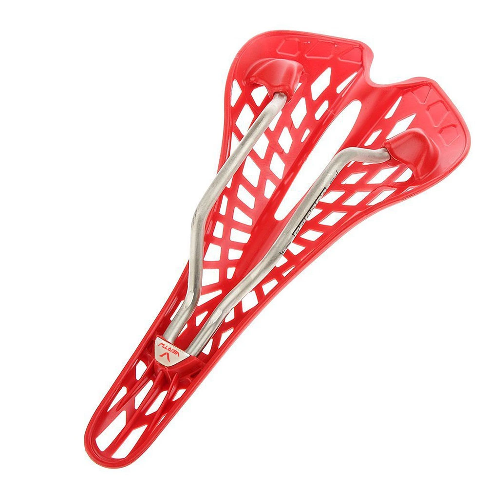 Cycling Road Bike MTB Ultralight Hollow Out Spider Saddle Seat Cushion Fixed Gear (Red)
