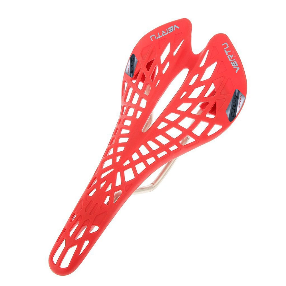 Cycling Road Bike MTB Ultralight Hollow Out Spider Saddle Seat Cushion Fixed Gear (Red)
