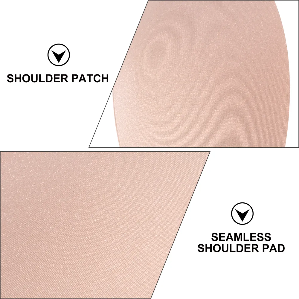 1 Pair of Detachable Shoulder Pads Self-Adhesive Shoulder Beautifier Portable Shoulder Enhancer (Khaki)