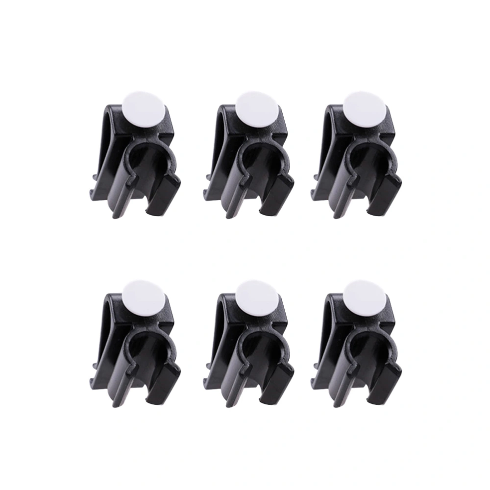 6PCS Club Clip Putter Clamp Clip On Holder Organizer Ball Marker for Accessories Supplies (Black)