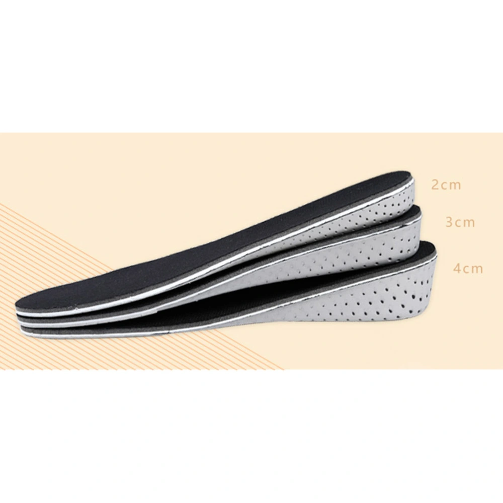 EVA Invisible Height Insoles Increase Full Length Half Pad Memory Insoles for Absorption Lift Heel(2cm)