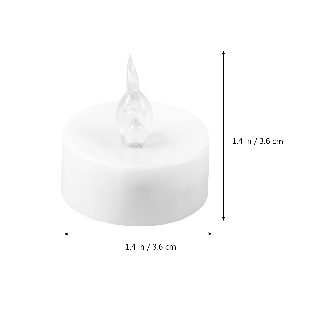 12Pcs LED Candle Luminous Decoration Flickering Tealight Christmas Wishing Lamp With Warm White Flash for Proposal Valentine Wedding White
