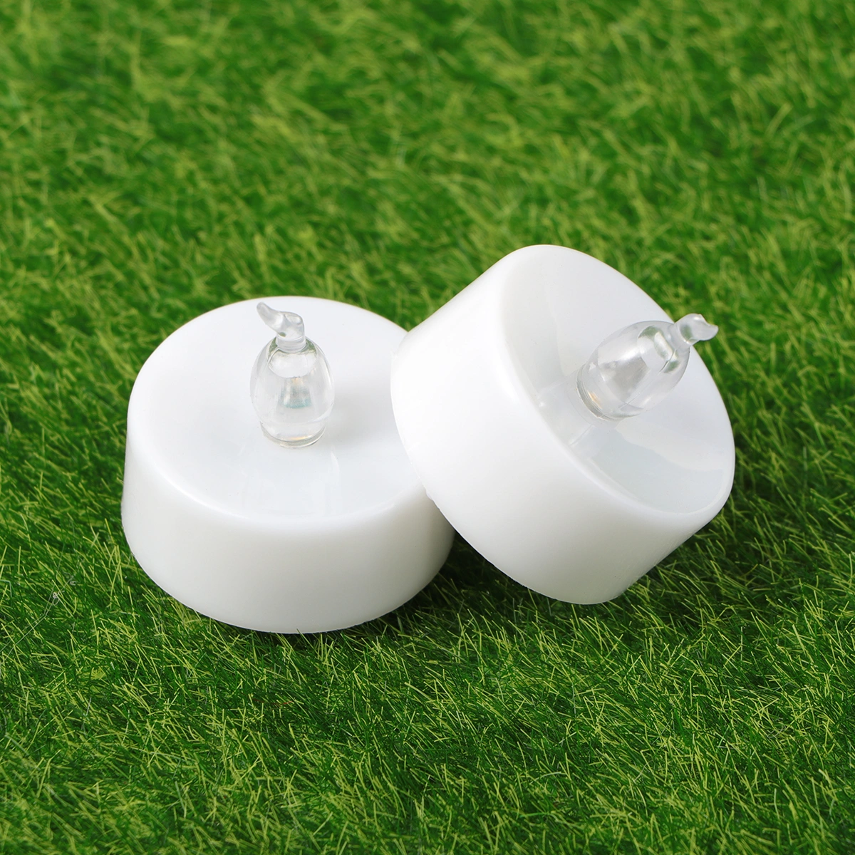 12Pcs LED Candle Luminous Decoration Flickering Tealight Christmas Wishing Lamp With Warm White Flash for Proposal Valentine Wedding White