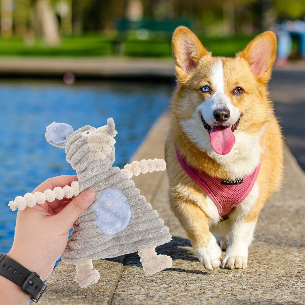 Pet Squeaky Toy Pet Plush Design Sound Toy Chewing Plaything Pet Pet Interactive Bite Resistance Toy (Blue)