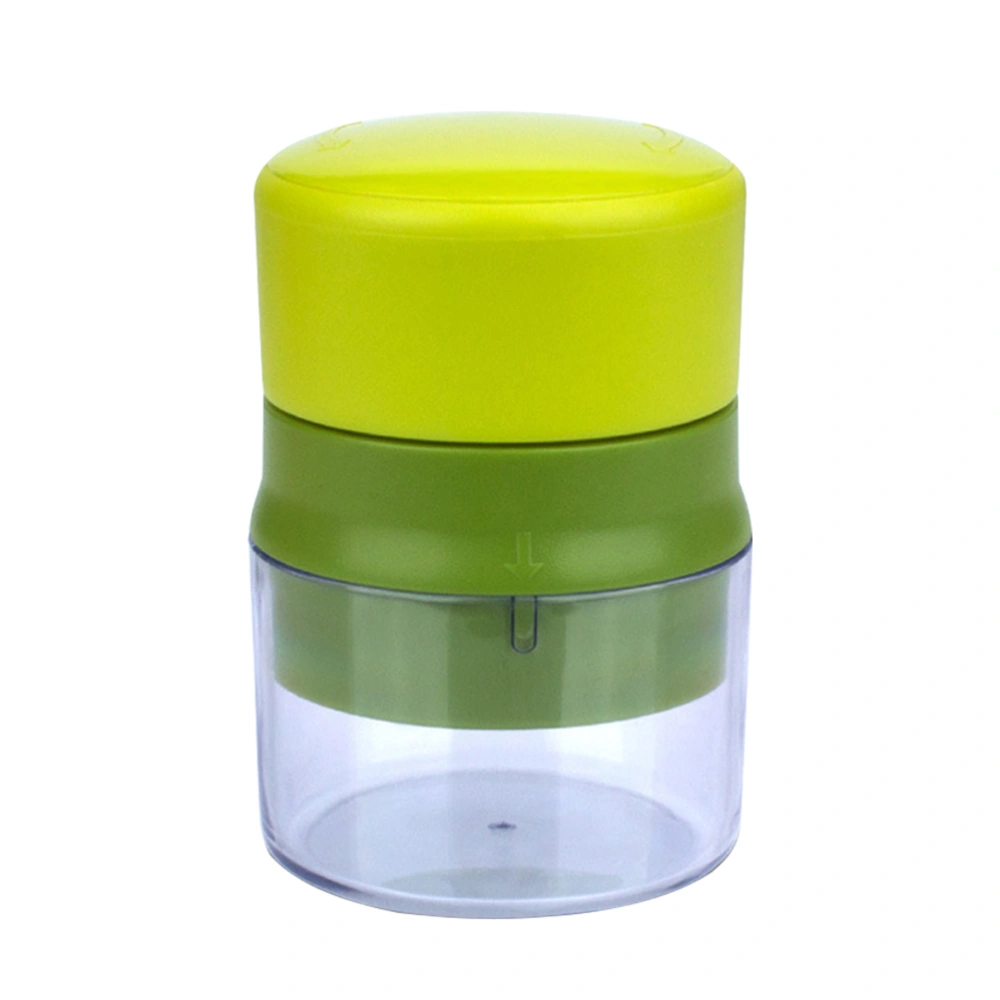 Plastic Garlic Press Machine Multifunction Mincer with Storage Container Kitchen Gadget Dishwasher safe(Light Green and Dark Green)