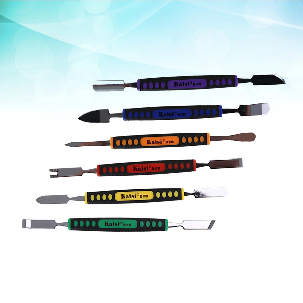 6 in 1 Stainless Steel Opener Prying Bar Professional Portable Crowbar Disassembly Rods Repair Tools for Phone Tablet Laptop Smart Watch