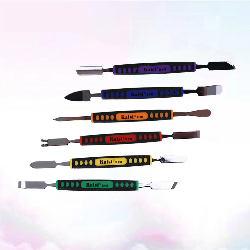 6 in 1 Stainless Steel Opener Prying Bar Professional Portable Crowbar Disassembly Rods Repair Tools for Phone Tablet Laptop Smart Watch