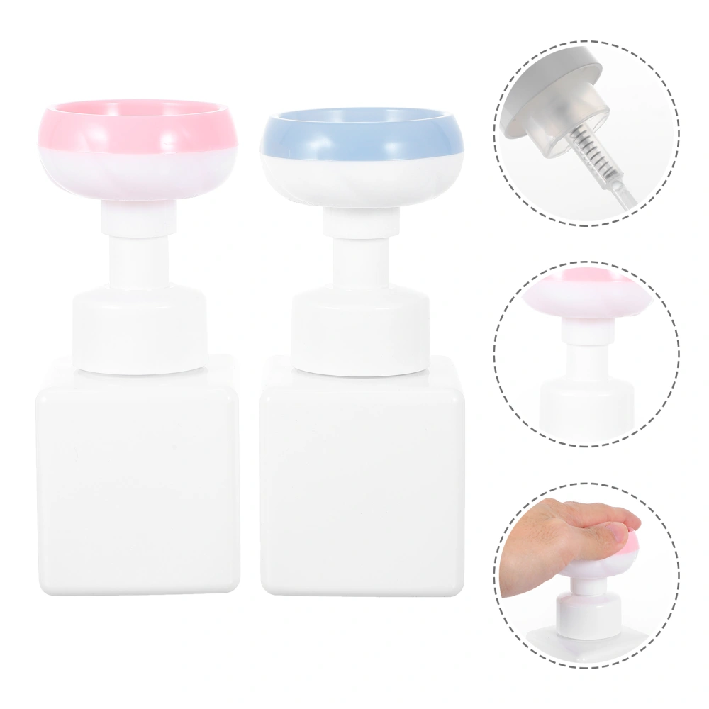 2 Pcs 250 ML Press Type Storage Bottles Creative Lotion Foaming Bottles