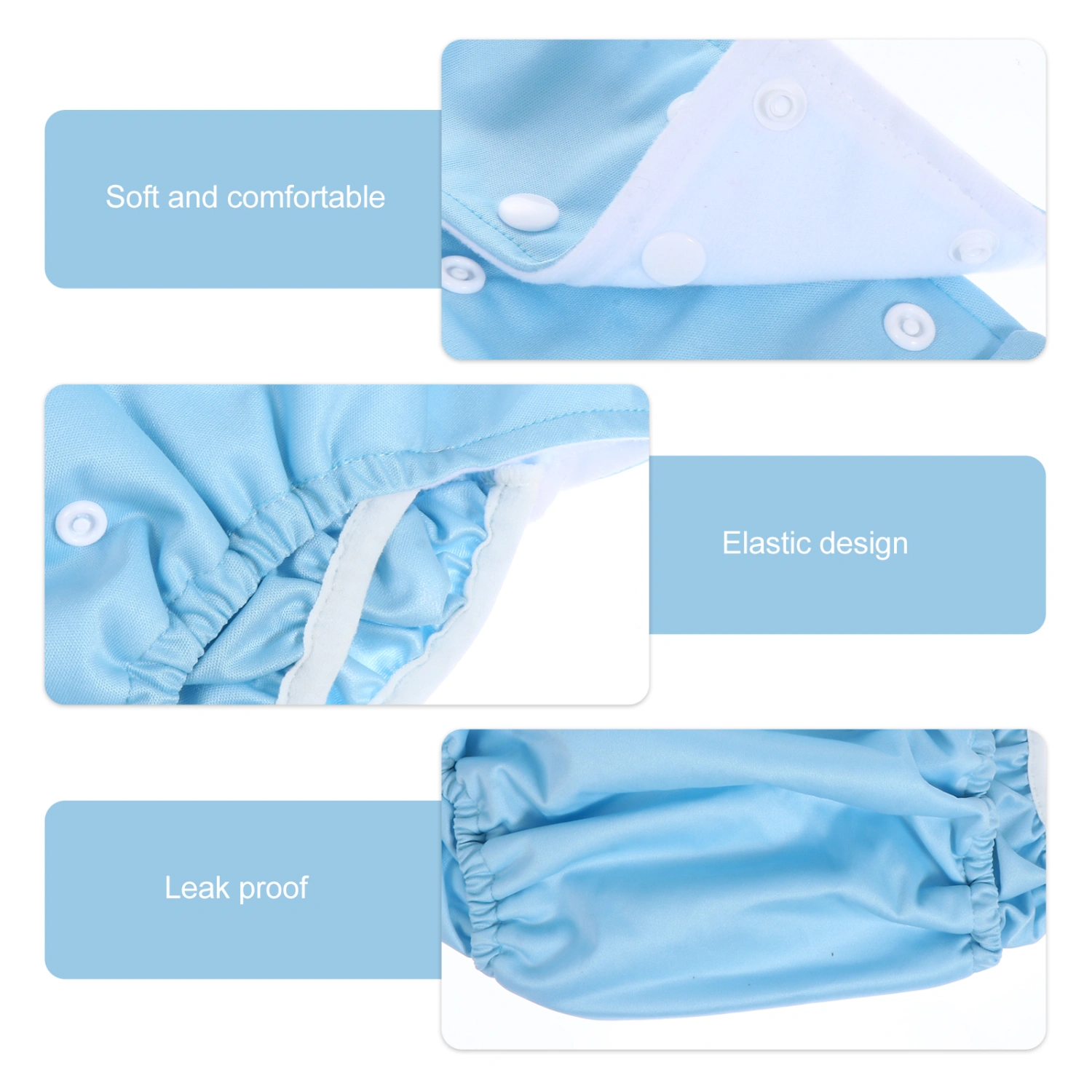 1Pc Anti-leak Adult Diaper Practical Reusable Diaper Adjustable Cloth Diaper