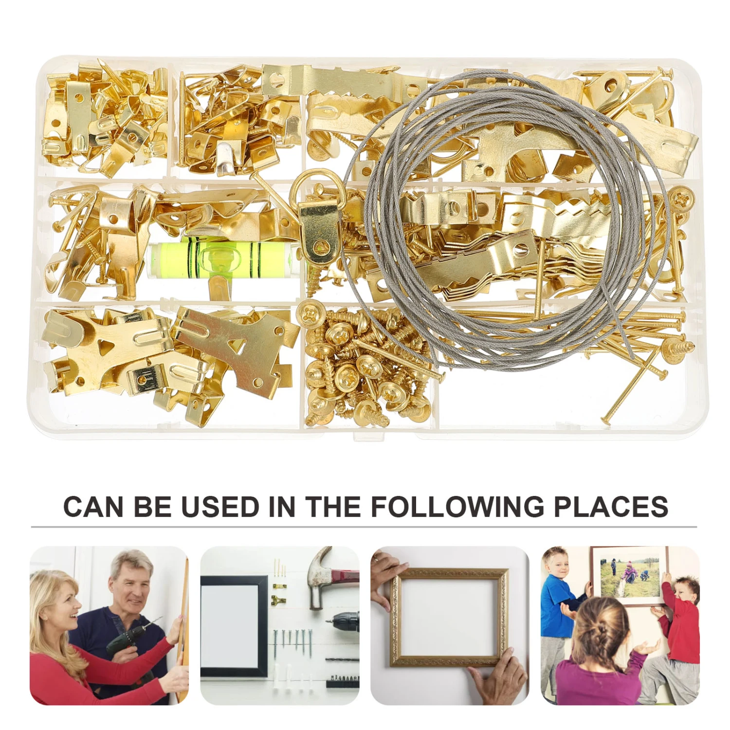 1 Set Assortment picture hanging kit Art Work Photo Picture Frame Wall Hook