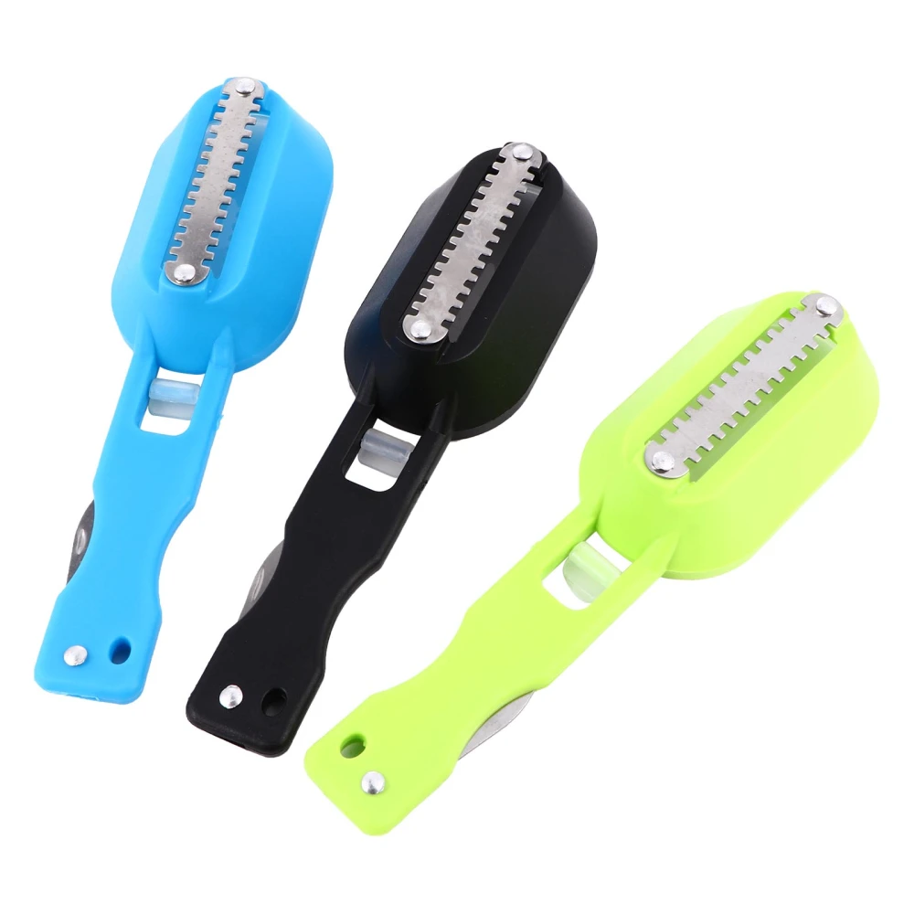 3pcs Stainless Steel Fish Scale Remover Creative Multi-function Fish Scraper