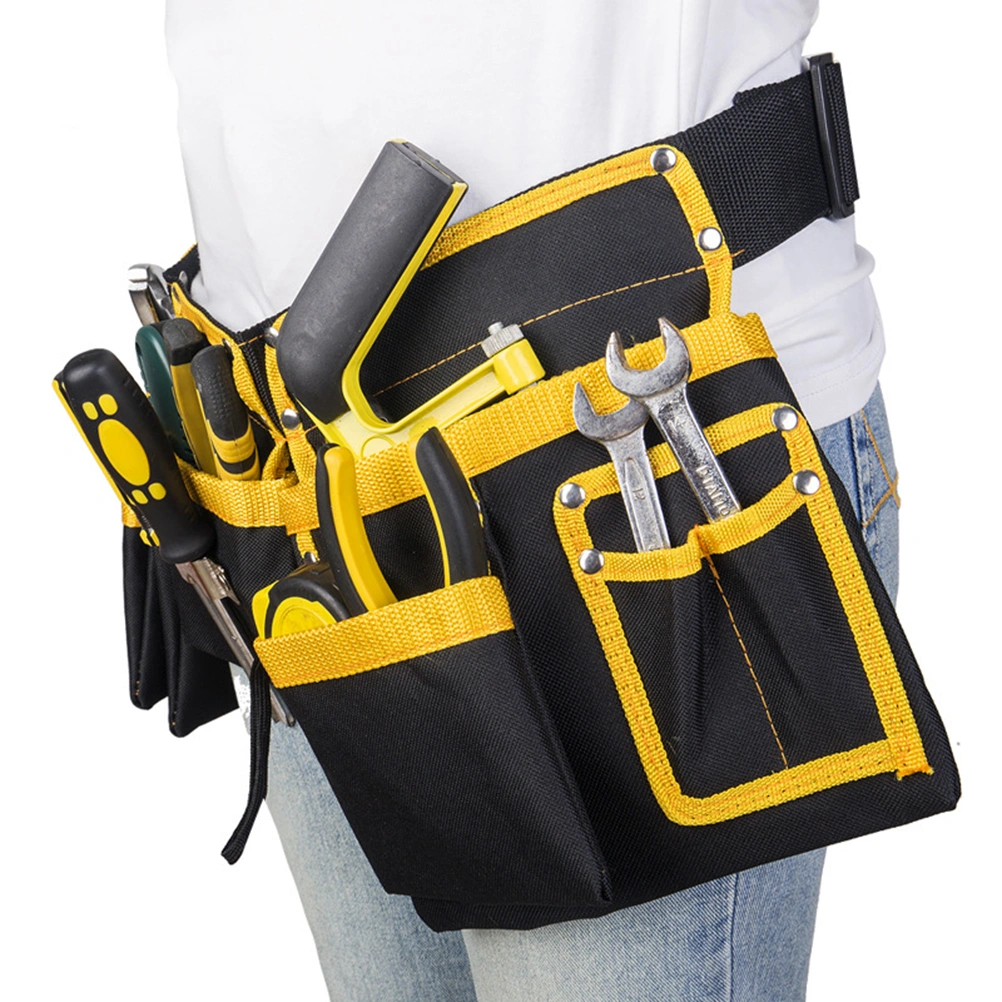 Electrician Tool Bag Oxford Cloth Thickened Waist Pocket Utility Pouch Belt Multi-functional Tool Storage Holder Organizer for Woker