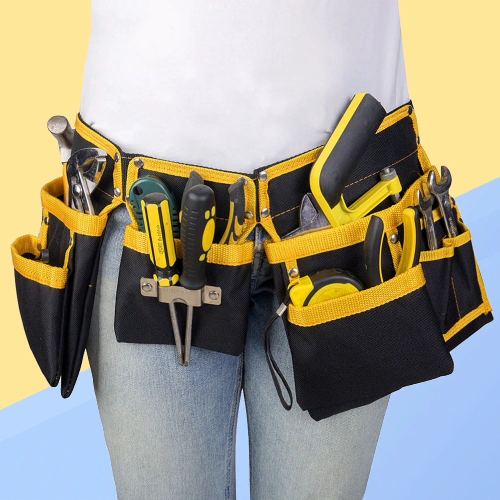 Electrician Tool Bag Oxford Cloth Thickened Waist Pocket Utility Pouch Belt Multi-functional Tool Storage Holder Organizer for Woker