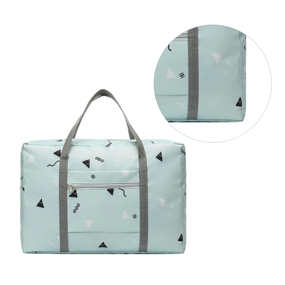 1pc Large Capacity Foldable Travelling Bag Portable Clothes Bag Hand Bag Luggage for Travel (Light Green)