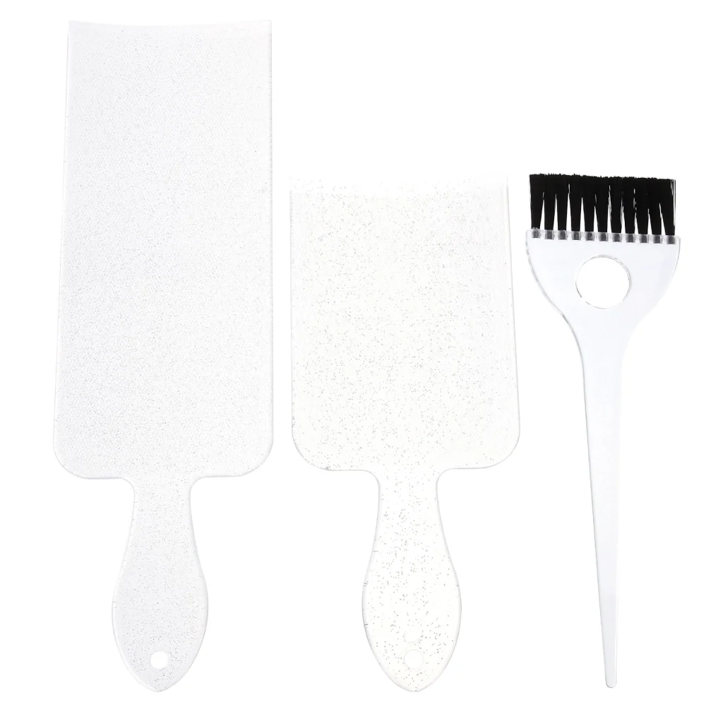 3pcs Highlighting Board And Hair Tints Brush Set for Salon DIY Hair Coloring