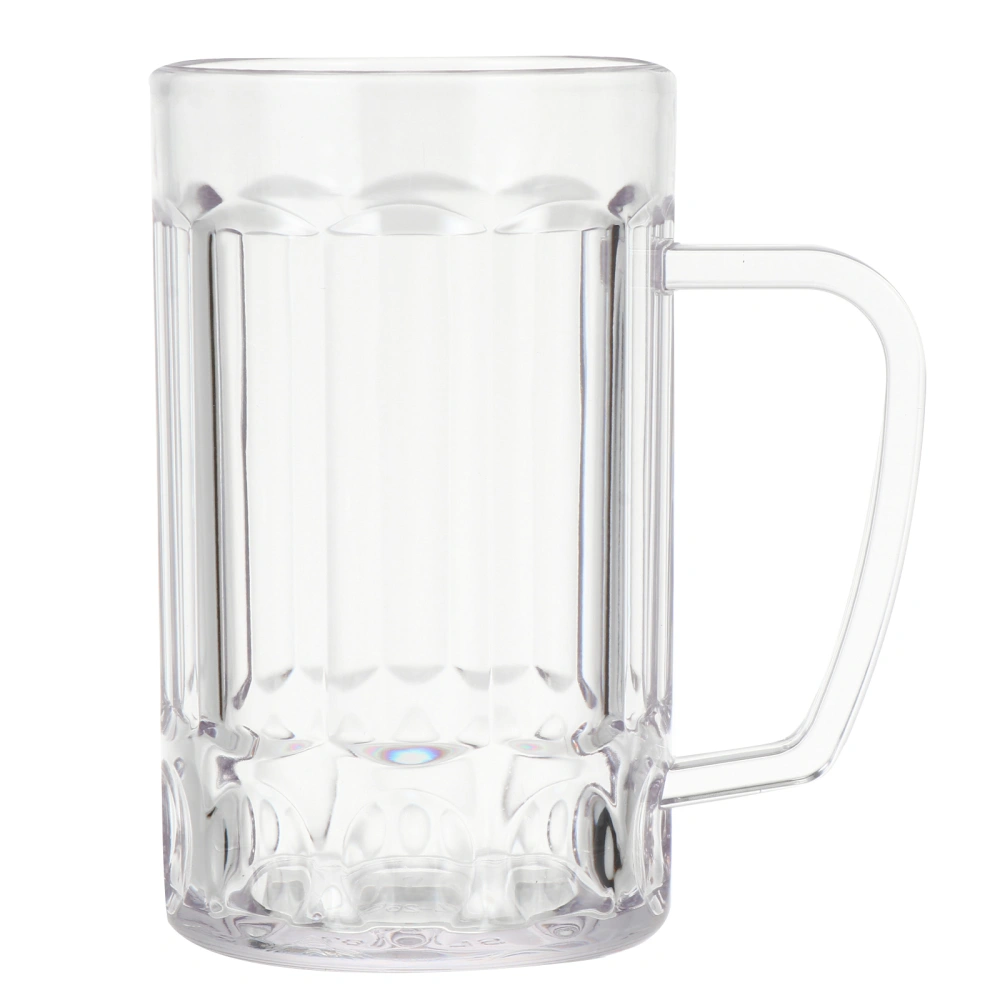 460ml Transparent Beer Mug with Handle Anti-fall Handgrip Cup Wine Cup Water Cup