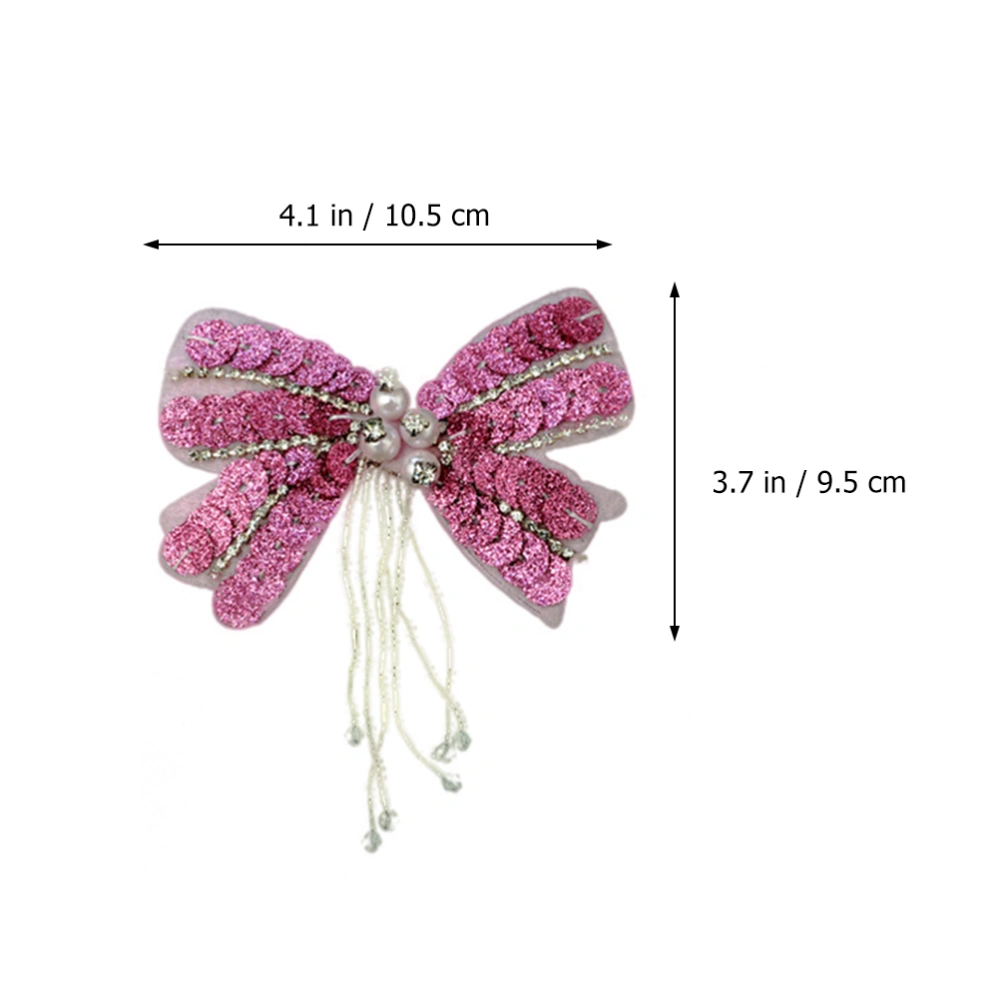 1Pc Bowknot Pattern Clothes Patch Lovely Patch Cloth Sewing Patch (Pink)