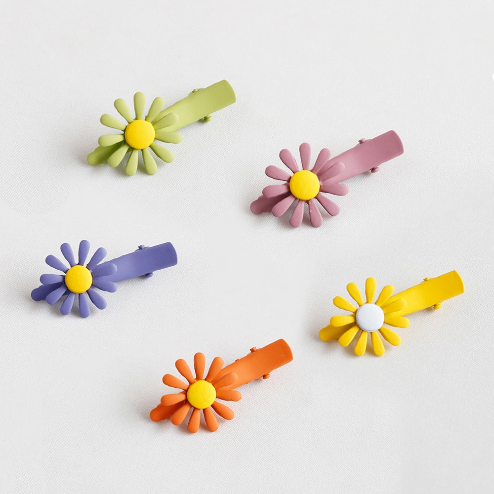 10pcs Flower Design Hairpins Fashion Hair Clips Bang Clip Adorable Bobby for Kids Girls Random Style