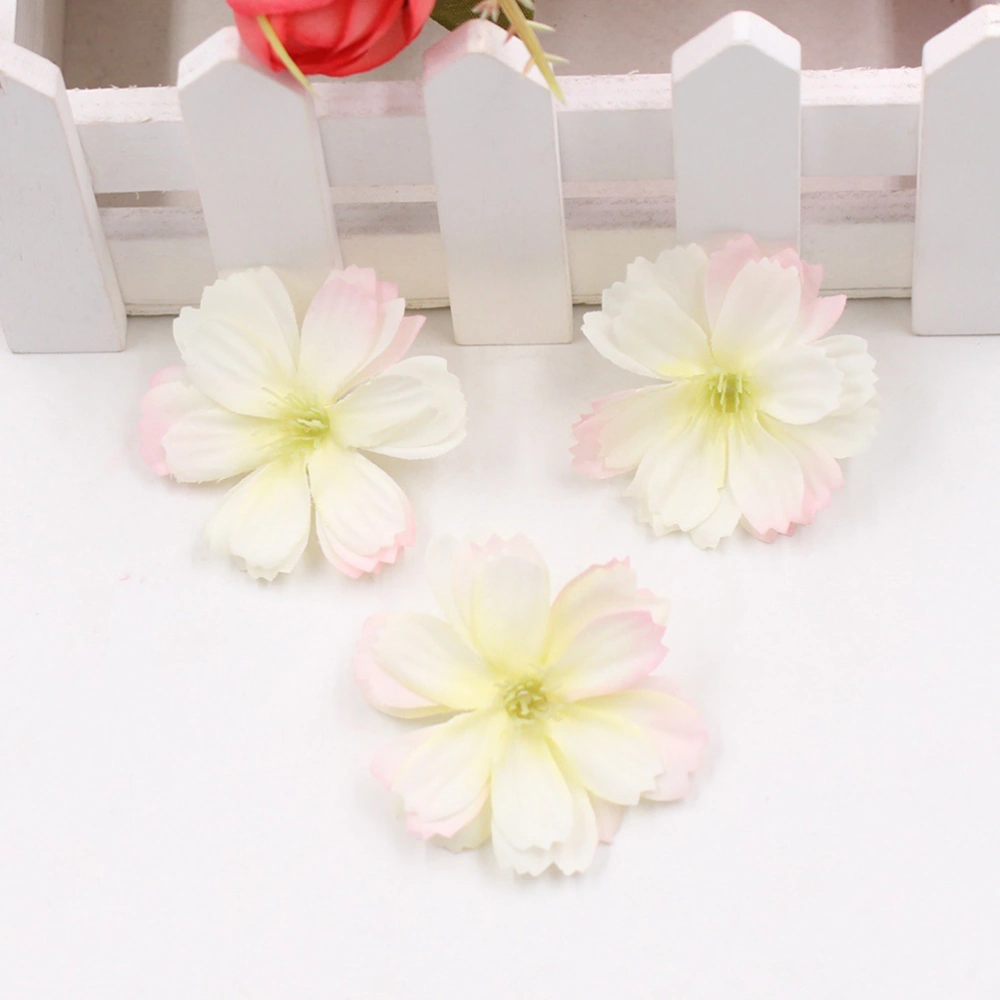 50pcs Simulation Plum Blossoms DIY Flower Adornments Handmade Crafts Ornaments Handicraft Decorative Supplies Pink White