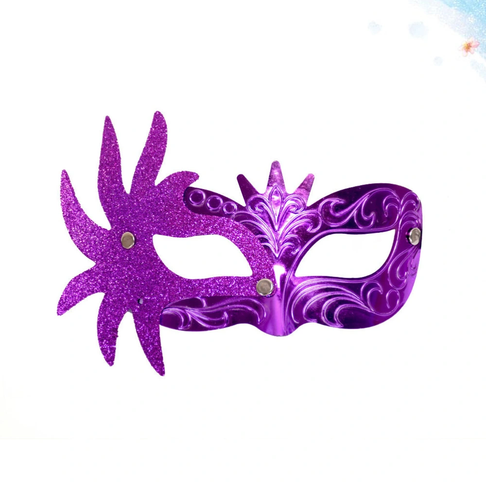 Shining Masks Funny Halloween Carnival Ball Makeup Mask Performance Props Party Supplies for Adult Child Kid Purple