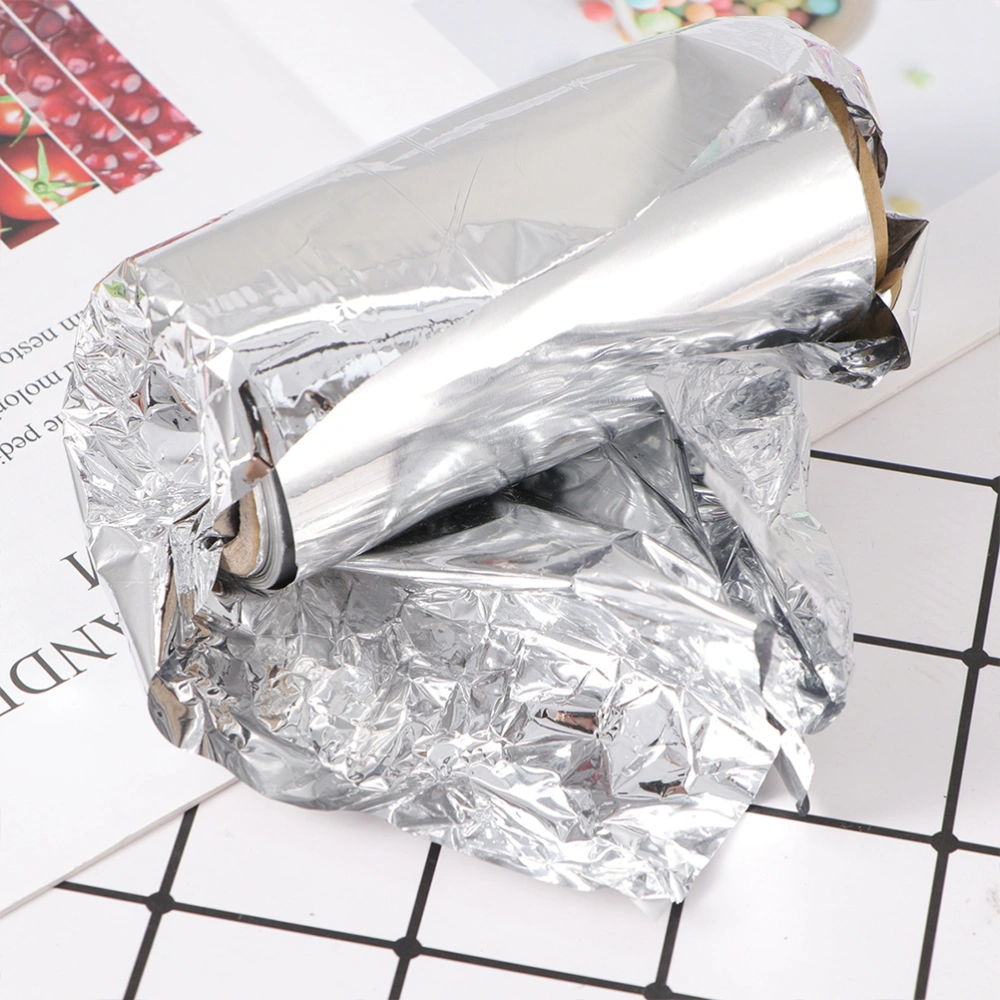 2 Rolls Tinfoil Perm Styling Tool Nail Polish Removal Foil Special Tin Foil Paper for Barber Shop Salon Home