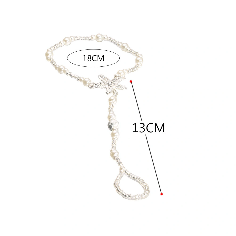 2Pcs Fashionable Ankle Chains Decorative Anklet Elastic Bride Foot Chain Jewelry