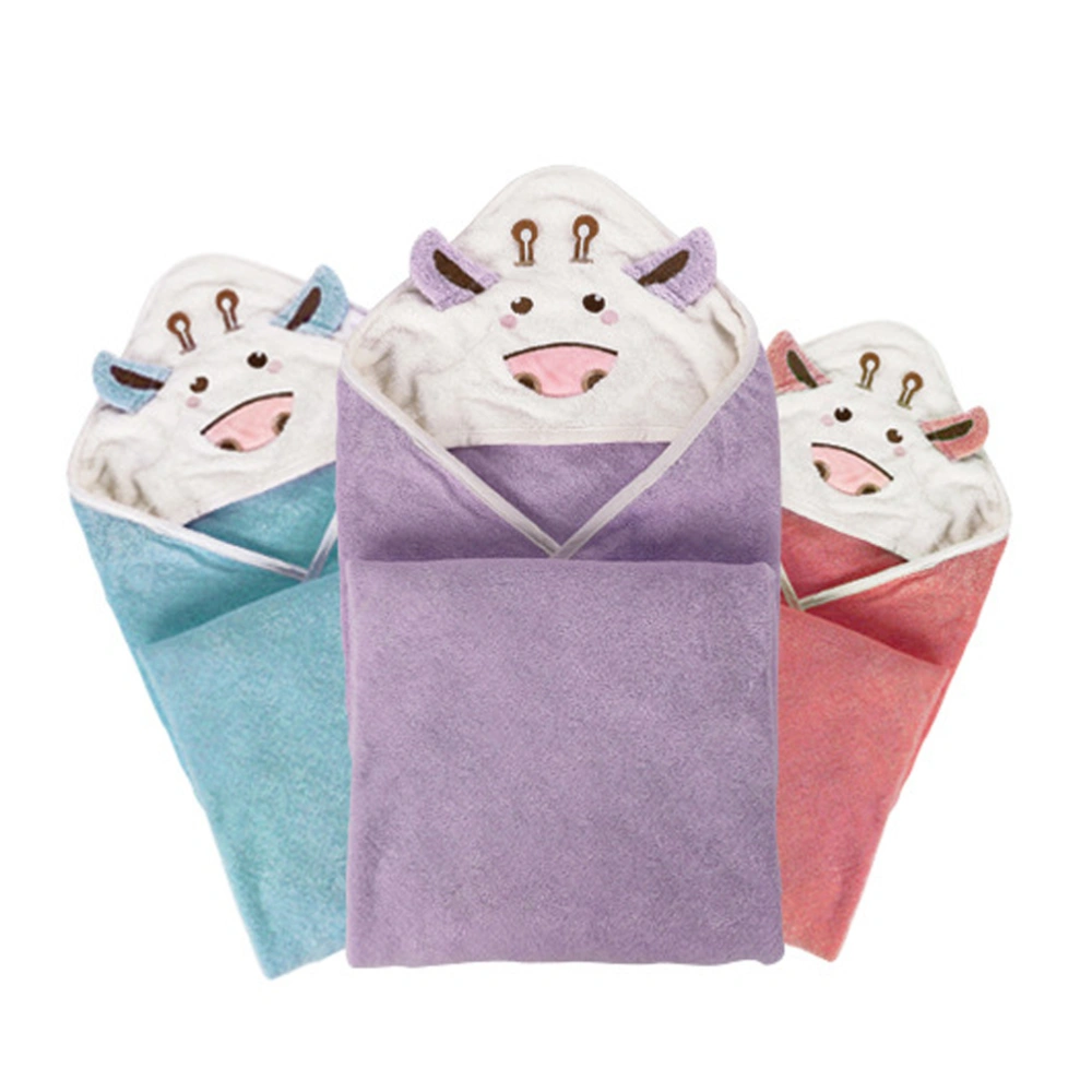 Dairy Cow Decor Bathing Cloak Cotton Bathing Robe for Baby Kid Child (OPP Package, Random Color)