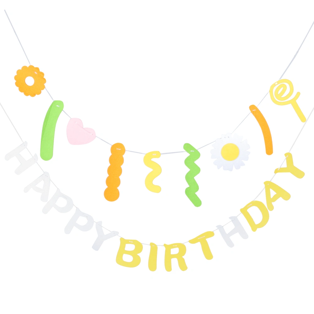 1 Set Adorable Birthday Hanging Banner Birthday Party Favors Birthday Supply