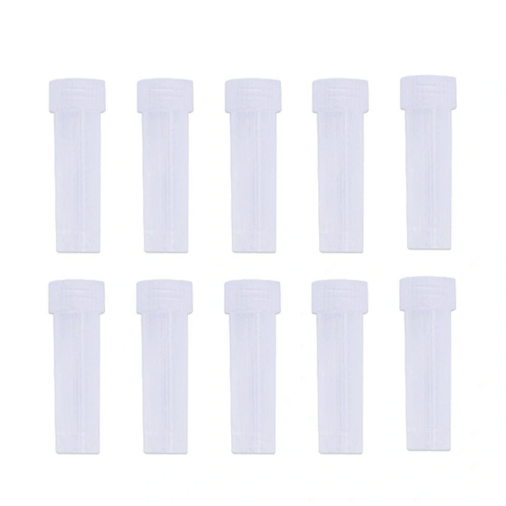 10 Pcs 6x2CM Transparent Plastic Storage Bottles Needles Storage Barrels Tube DIY Beads Clear Containers Needles Organizers with Lid